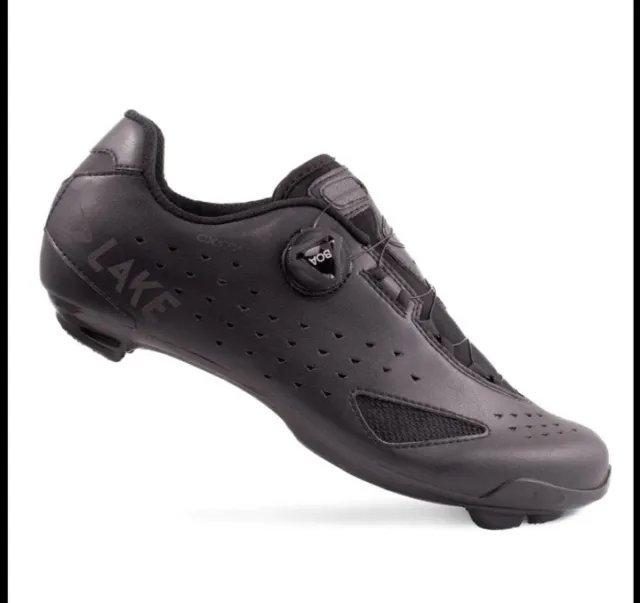Lake CX177 Road Cycle Shoes Black Size EU 43 - UK Size 9