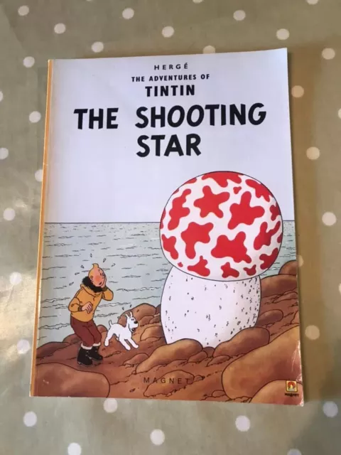 Livre herge the adventures of tintin the shooting star magnet en anglais 1987