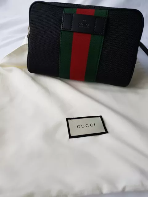 BOLSO DE CINTURÓN GUCCI con BANDA DE COLOR GUCCI en TECHNO LONA NEGRO AJUSTABLE NUEVO CON ETIQUETAS 3