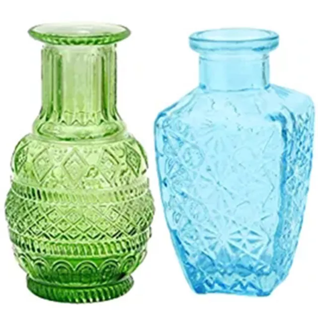 2 Pcs Alte Vase Blumenvase Aus Glas Tischdekorationen Vintage-Dekor Jahrgang