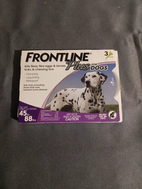 FRONTLINE Plus Flea and Tick Treatment for Large Dogs (45-88 Pounds)