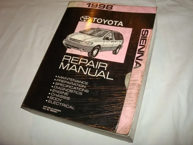 1998 Toyota Sienna Shop Service Repair Manual Set [1] Rm594U Al223