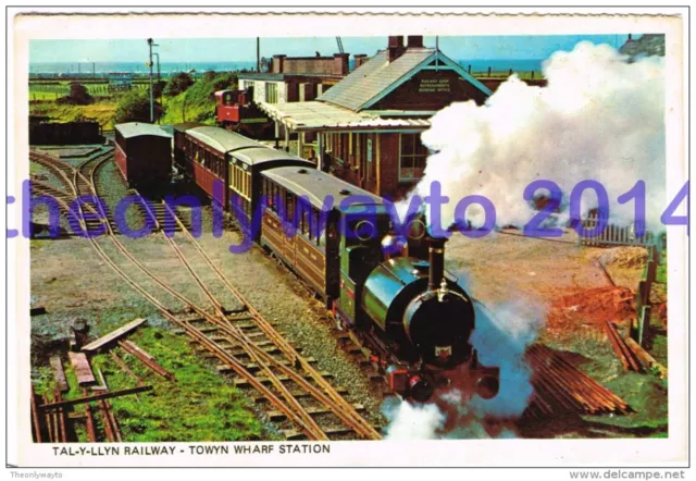 Tal-y-Llyn Railway, Towyn Wharf Station, Merionethshire, Wales, Postcard
