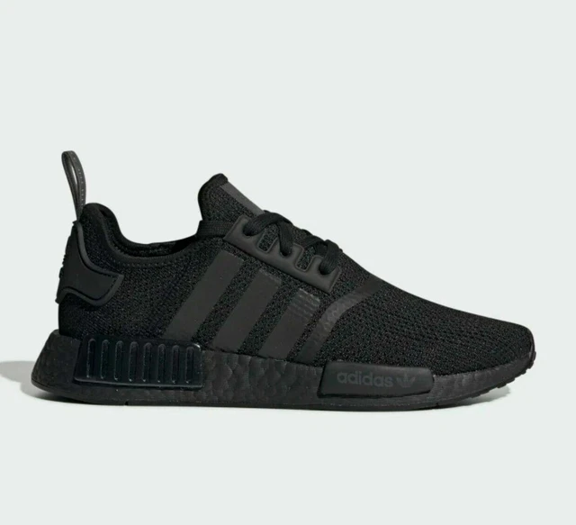 MENS ADIDAS NMD R1 Limited Triple Black Reflective Shoes EG8144