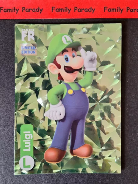 Luigi Limited Edition LE2 FR Carte Panini Super Mario 2022 (dos abimé !)