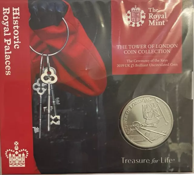 2019 £5 - Ceremony Of The Keys - Five Pounds Bu-Brilliant Uncirculated Coin Pack