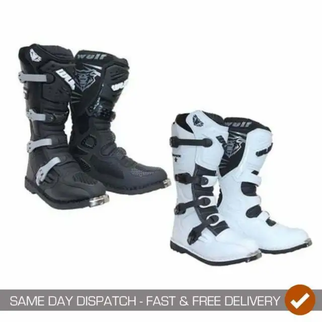 Wulfsport Wulf Adults Track Star MX Motocross Enduro Quad Motor Bike Boots