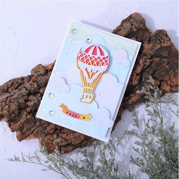 Heißluftballon Metall Schneiden Scrapbooking Karte die Präge Handwerk Schimmel