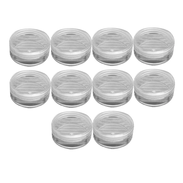 10PCS Runde Transparent Lagerung Container Box Reis Perle Lagerung Halter