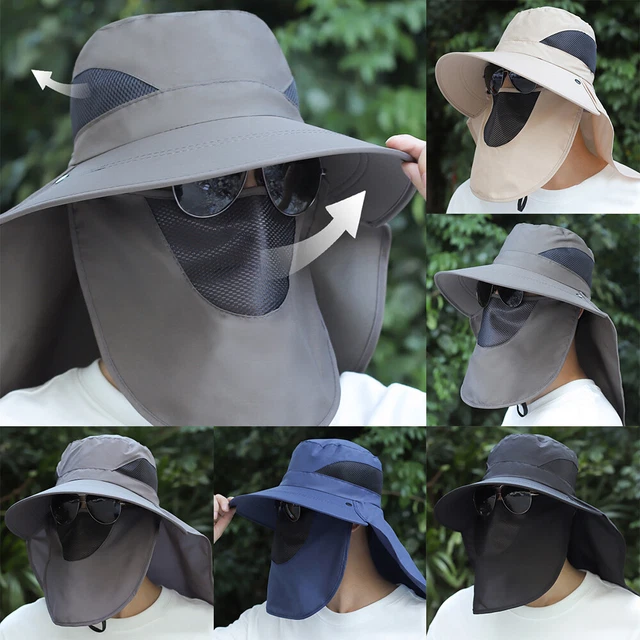 1 cappello da sole protezione coda di cavallo tesa larga spiaggia