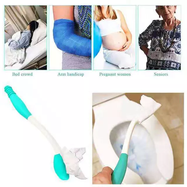 Toilet Aids Tools Long Handle Reach Comfort Bottom Wiper Self Wipe Assist Paper