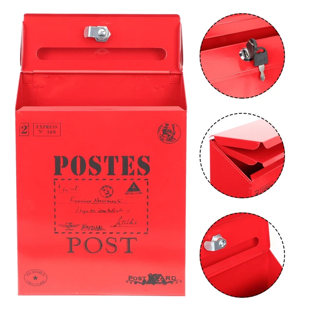 Wall Mount Post Box Wall Hanging Post Box Wall Letter Box Mailbox Lock Rural