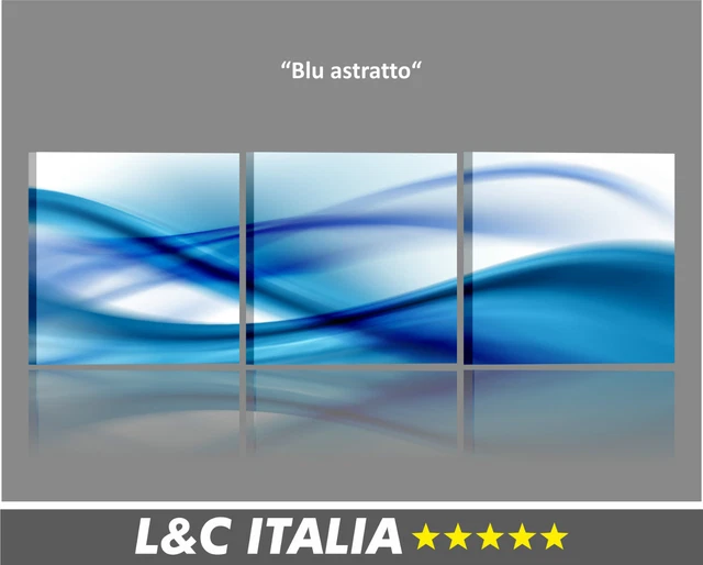Quadro In Miniatura Per Casa Delle Bambole Scala 1:12 - Astratto Blu Con Cornice Oro - Melody Jane