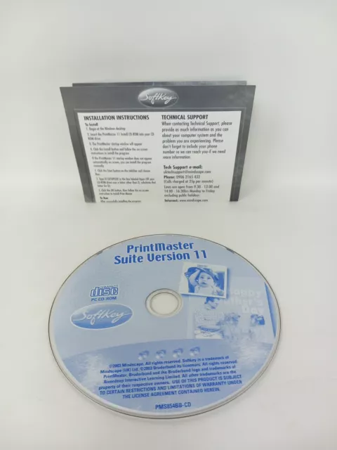 PrintMaster Suite v.11 - Create & Print -PC CD-ROM Software with Instructions