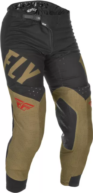 Closeout Fly Racing Mens Evolution DST Pants Dirt Bike ATV MX Khaki/Black/Red 34