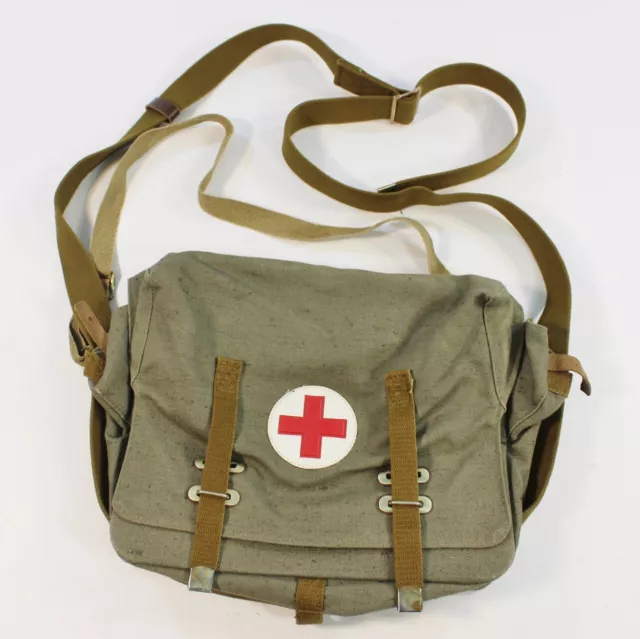 VINTAGE SOVIET RUSSIA Russian Army Military Medic Doctor Bag Red Cross ...