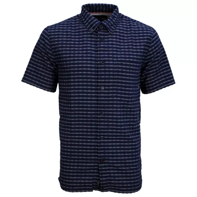 Tommy Hilfiger Camicia Uomo Maniche Corte Blu Fantasia MW0MW30919 0MS Blue