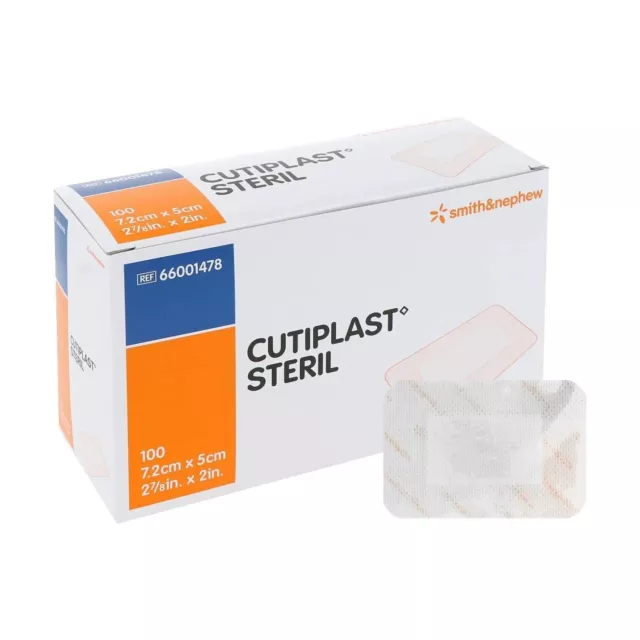 Cutiplast Steril Wound Dressing Sterile 7.2cm x 5cm First Aid Cuts Wounds Burns