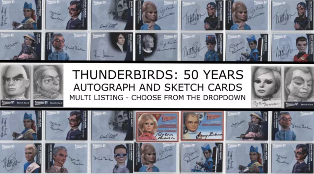 THUNDERBIRDS 50 YEARS AUTOGRAPH & SKETCH TRADING CARDS - Multi Listing