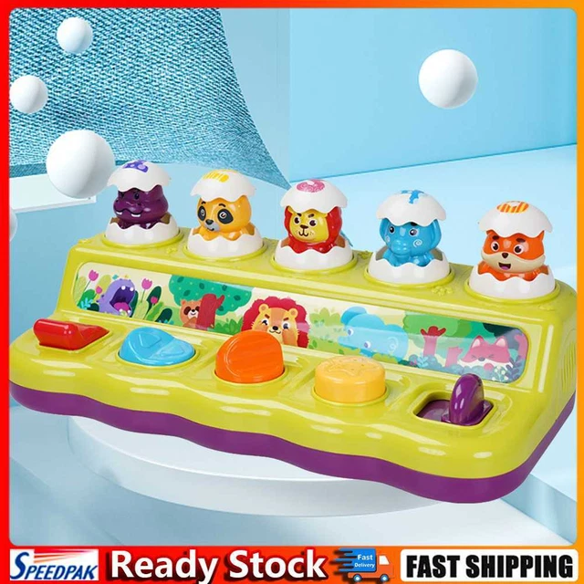 Musical Cause and Effect Easter Eggs Animals Toys Portable for Babies 12+ Months