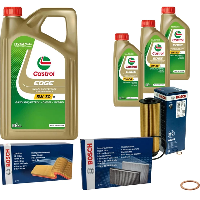 INSPEKTIONSKIT FILTER BOSCH ÖL CASTROL 5W30 BMW