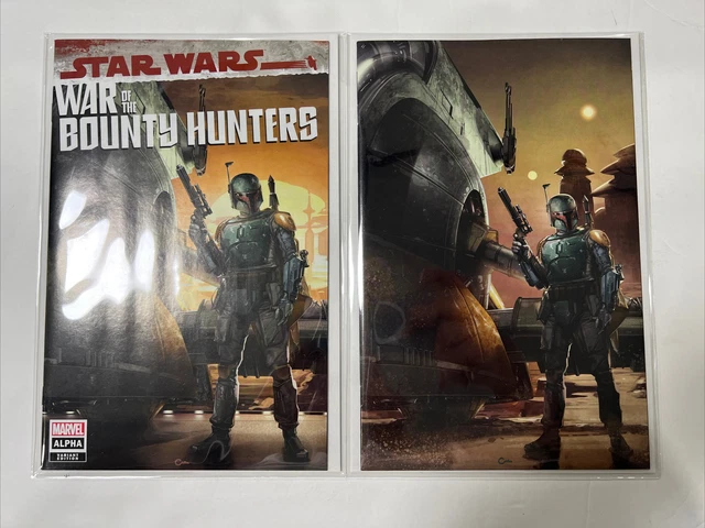 Star Wars War Of The Bounty Hunters #1 Alpha Crain Trade/Virgin Set SEALED