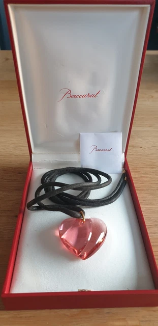 Collier Ras Du Cou Baccarat Cœur Jaune Clair – Pendentif Cristal Occasion