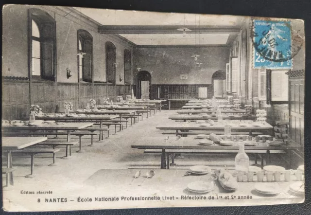 CPA Carte Postale Nantes Réfectoire école nationale professionnelle Livet