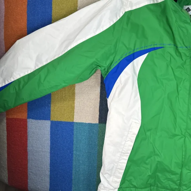 COLUMBIA WOMEN'S L Jacket Coat Winter Ski Green White Fleece Lined $15. ...