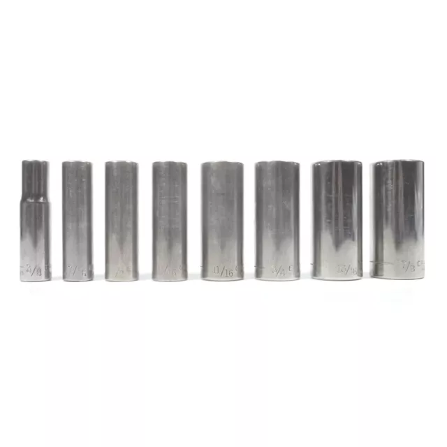Craftsman Socket Set 8 Piece 3/8" Drive SAE Deep 3/8" to 7/8" 6 Point - G Series