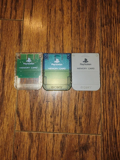 PS Memory Card Emerald SCPH-1020 Playstation SONY Official Made in