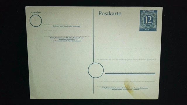 * Alliierte Besetzung 1945 Mi P954 Kontrollratsausgabe (Ganzsachen, E.56)