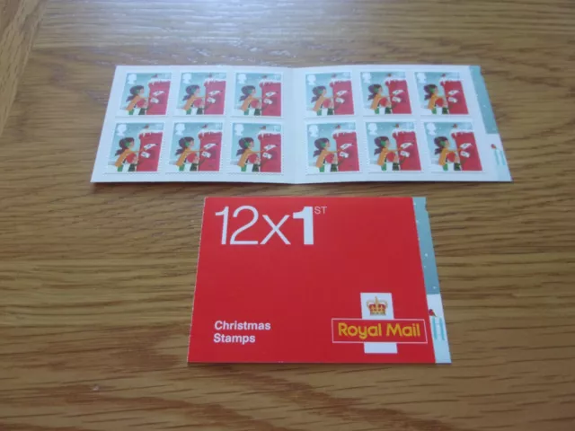 CHRISTMAS 2014 BARCODE STAMP BOOKLET X 12 x 1st CLASS STAMPS ROYAL MAIL GB RMAIL