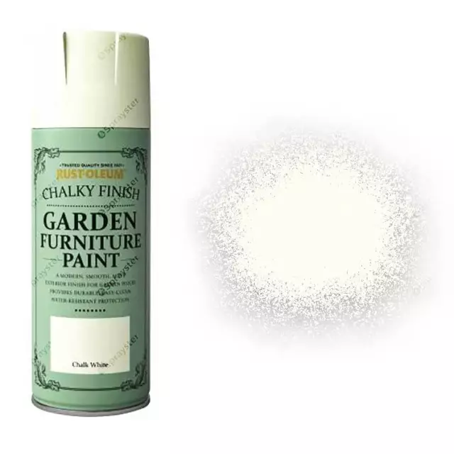 x1 Rust-Oleum Chalk Chalky Garden Furniture Spray Paint 400ml Chalk White Matt