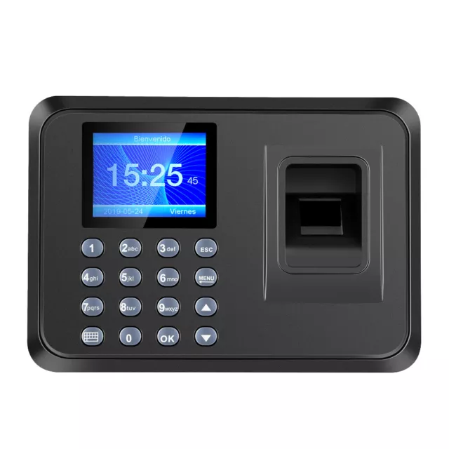 LCD Fingerprint Attendance Machine Biometric Time Fit For Employee Office Home