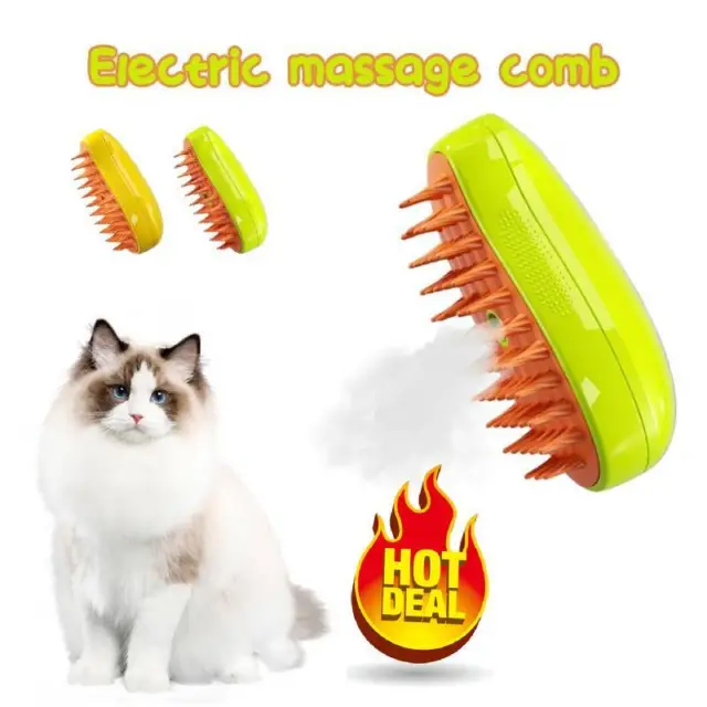 Electric Professional Pet Dog Cat Comb Brush Dematting Undercoat-Grooming Tool-