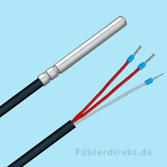 3er-Set PT1000 Temperatursensor – 3 M Silikonleitung, Edelstahlsonde, –50 Bis 180 °C, ±0,3 °C – Für Industrie, Labor & Lebensmittel