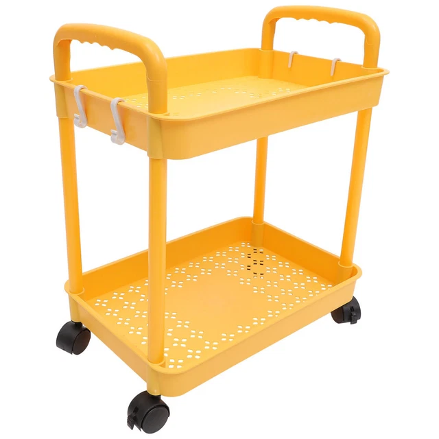 CARRELLO SU RUOTE A 2 Livelli Carrello Per Utilit&agrave; Rotante Camera Da