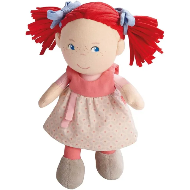 HABA Soft Doll Mirli 8" - First Baby Doll with Red Pigtails for Ages 6 Months an