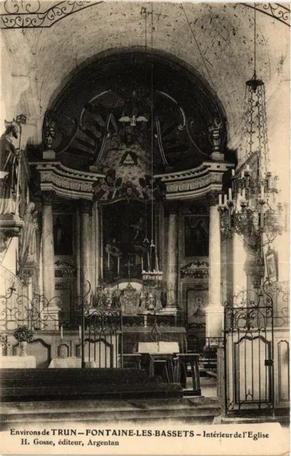 CPA AK Env. de TRUN-Fontaine-les-Bassets - Intérieur de l'Église (355754)