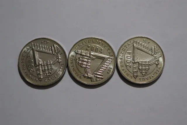 🧭 Lithuania 1 Litas 2004 High Grade - 3 Coins Lot B53 #89