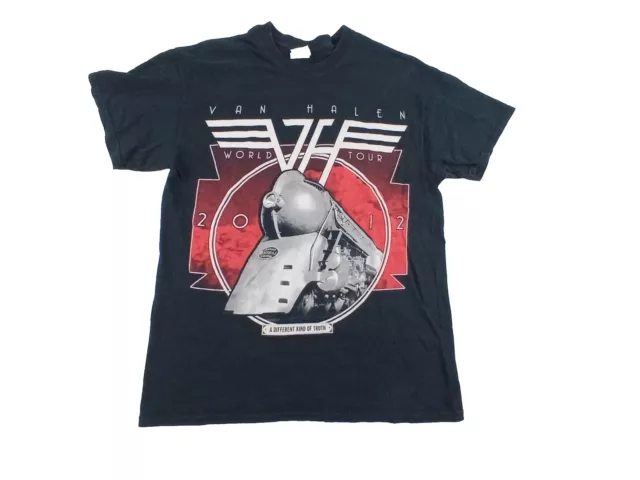 Vintage Van Halen 2012 World Tour T-shirt Double Sided Dates Men's Medium Y2K