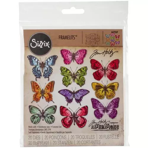 Sizzix Tim Holtz Framelits Dies 20/Pk-Flutter By, 662269