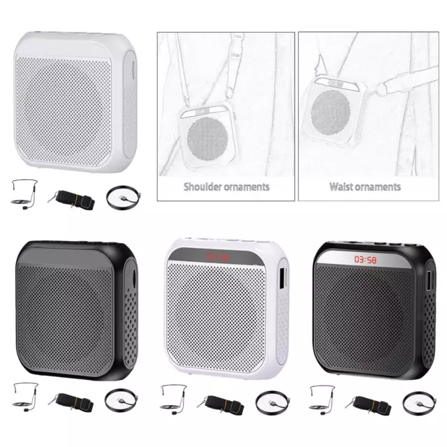 Mini Voice Amplifier with Microphone Headset and Waistband