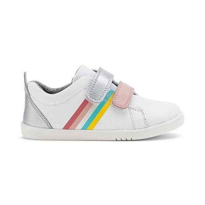 BNWT Bobux Taglia 5 EU 22 Scarpe Per Bambini Argento Explorer CRUISER 