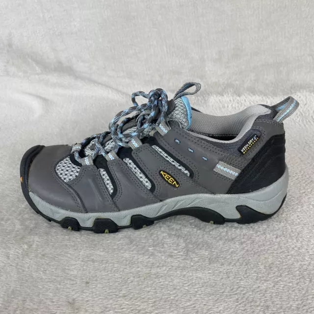 Keen Koven Women's Hiking Shoes Boots Size 7.5 Gray Blue Waterproof Vibram NEW 2