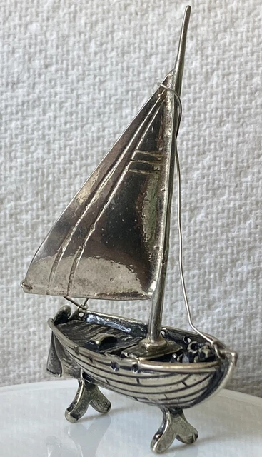 Genuine Silverissimo Vintage Solid Silver 800 Yacht. Italian. Handmade.