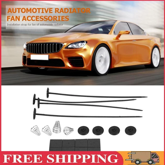 1 Set Universal Car Electric Radiator Cooling Fan Mount Fitting Kit Ties Straps