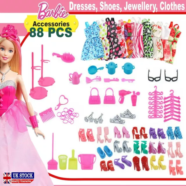 Barbie Closet INCLUDING Clothes Shoes & Accessories Girls Birthday Gift Present