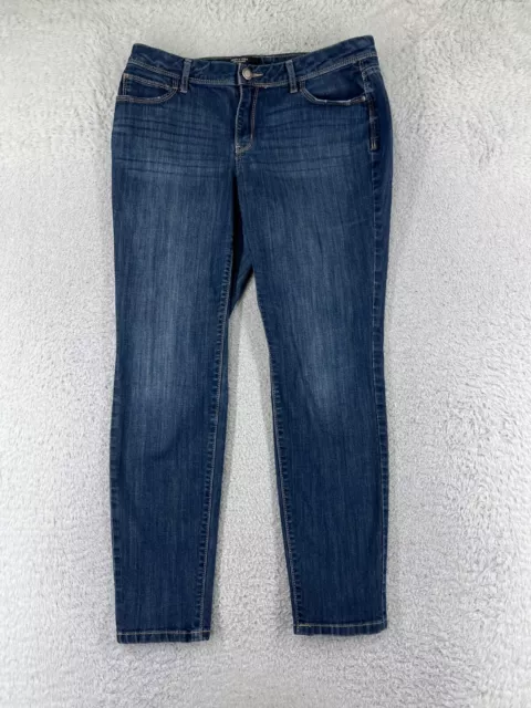 Simply Vera Wang Womens 8 Jeans Skinny Mid Rise Cotton Rayon Blend Tri-Blend